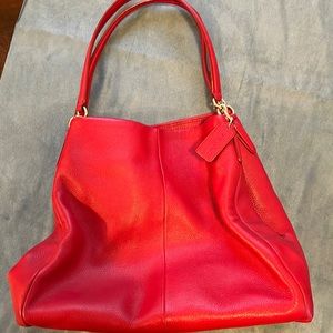 Red Coach Hobo Bag